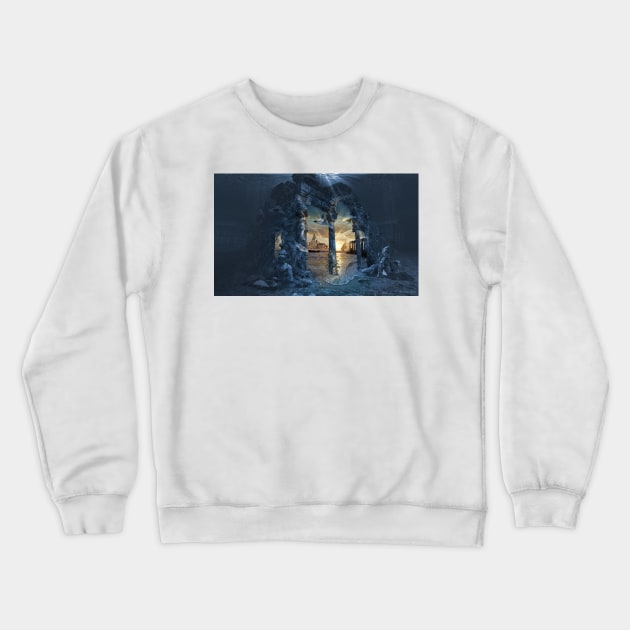 Lost City of Atlantis or Mystery Legend Atlántida Crewneck Sweatshirt by surrealismart